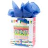 Hallmark 13″ Large Gift Bag with Tissue Paper (Bright Cake) for Birthdays, Parties and More(Birthday Cake)