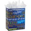Hallmark 13″ Large Gift Bag with Tissue Paper (Bright Cake) for Birthdays, Parties and More(Blue Happy Birthday)