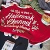 Hallmark Channel Popcorn Bowl (Merry Movie Watching) Red and Green Holly, Housewarming Present(Oversized Blanket)
