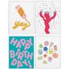 Hallmark Good Mail Fun Birthday Cards (4 Cards with Envelopes) for Friends, Coworkers, Siblings