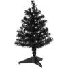 Hallmark Keepsake 2022, Miniature Halloween Tree, Black Christmas Tree with Lights, 18.75″(Mini Black Christmas Tree)
