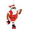 Hallmark Mahogany Roller Skating Black Santa Claus Christmas Ornament(Roller Skating Santa)