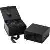 Hallmark Medium Gift Boxes with Bow and Shredded Paper Fill, Pack of 2 (Black 8 inch Box) for Weddings, Graduations, Birthdays, Father’s Day, Groomsmen Gifts, All Occasion(Black)