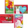 Hallmark Mini Valentines Day Cards for Kids School, Llama, Sloth, Dinosaur, Unicorn (32 Classroom Valentines with Envelopes)(Kid Animal Puns Folded Mini Valentines)
