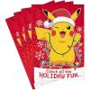 Hallmark Pack of Pokémon Christmas Cards, Pikachu Christmas Lights (4 Holiday Cards with Envelopes) (5XXH2386)(Pikachu Christmas Lights  4 Cards with Envelopes)