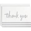 Hallmark Pack of Thank You Cards, Silver Foil (20 Thank You Notes with Envelopes)