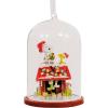 Hallmark Peanuts Snoopy’s Doghouse Cloche Christmas Ornament, Glass and Paper, Gifts for Peanuts Fans