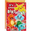 Hallmark Pokémon Pop Up Birthday Card for Kids (Pikachu, Squirtle, Charmander, Bulbasaur)(Pikachu  Squirtle  Charmander  Bulbasaur)