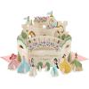 Hallmark Signature Paper Wonder Disney Princess Pop Up Birthday Card (Jasmine, Belle, Cinderella, Ariel)(Castle Scene with Paper Princess Figures)
