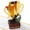 Hallmark Signature Paper Wonder Pop Up Father’s Day Card (#1 Dad Trophy)(Gold  Green and Brown)