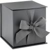 Hallmark Small Gift Box with Bow and Shredded Paper Fill (Grey White 4 inch Gift Box) for Weddings, Bridal Showers, Graduations, Birthdays, Bridesmaids Gifts, All Occasion(Slate Gray)