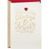 Hallmark Valentines Day Card for Significant Other (I Love You, Flowers)(White and Gold)