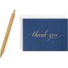Pentel EnerGel Alloy Retractable Gel Pen and Hallmark Thank You Cards, Elegant Silver Foil (40 Count with Envelopes) for Wedding, Graduation, Any Occasion