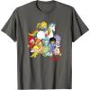 Rainbow Brite & Friends Vintage Color Kids And Sprites Group T-Shirt(Asphalt Grey)