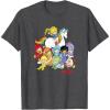 Rainbow Brite & Friends Vintage Color Kids And Sprites Group T-Shirt(Dark Heather Grey)