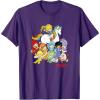Rainbow Brite & Friends Vintage Color Kids And Sprites Group T-Shirt(Purple)