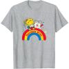 Rainbow Brite & Sprite Vintage Rainbow And Stars Portrait T-Shirt(Heather Grey)