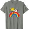 Rainbow Brite & Sprite Vintage Rainbow And Stars Portrait T-Shirt(Olive Heather)