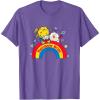 Rainbow Brite & Sprite Vintage Rainbow And Stars Portrait T-Shirt(Purple Heather)