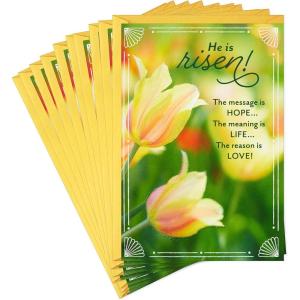 DaySpring Pack of Religious Easter Cards, He is Risen (10 Cards with Envelopes)(He is Risen  10 Cards with Envelopes)