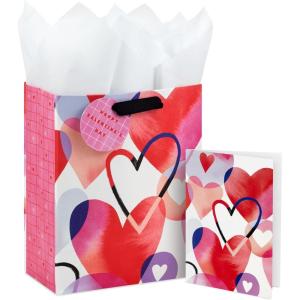 Hallmark 15″ Extra Large Gift Bag with Tissue Paper (Happy Valentine’s Day)(Watercolor Hearts)