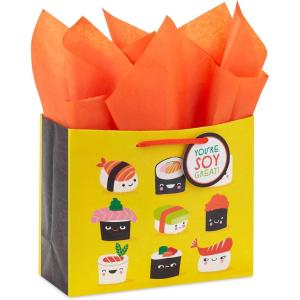 Hallmark 15″ Extra Large Paw Patrol Gift Bag with Tissue Paper for Birthdays, Kids Parties, Christmas, Holidays(Sushi  You’re Soy Great!)