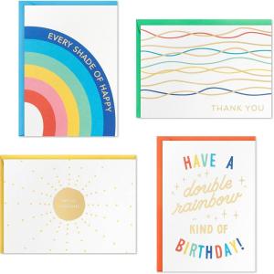 Hallmark All Occasion Crayola Greeting Cards Assortment (Pack of 20)—Birthday, Thank You, Blank