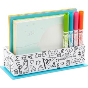 Hallmark Crayola Coloring Cards Assortment, 8 Cards with Envelopes and Markers (Color Your Own Thank You and Blank Cards)(Kit)