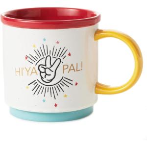 Hallmark Disney Mickey Mouse Mug, 21 oz (Hiya Pal, Red, White and Blue) Gift for Fans, Collectors, Teachers(Hiya Pal Mug)