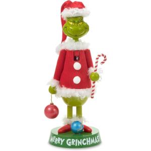 Hallmark Dr. Seuss’s How The Grinch Stole Christmas! Nutcracker Figurine, 12″ (Grinch in Santa Suit) Gift for Fans and Collectors