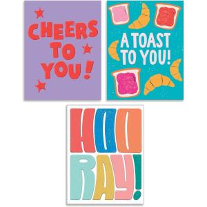 Hallmark Good Mail Congratulations Cards (3 Cards with Envelopes) for New Job, Promotion, Graduation