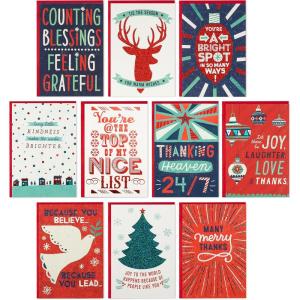 Hallmark Good Mail Cute Christmas Cards (3 Cards with Envelopes: Favorite Bish, Smol-idays, Tons of Tinsel)(Holiday Appreciation)