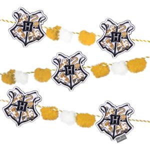 Hallmark Harry Potter Hogwarts Crest 72″ Christmas Garland, Fabric, Gifts for Harry Potter Fans