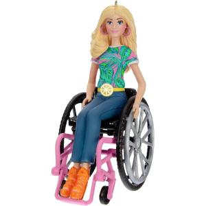 Hallmark Keepsake Christmas Ornament 2025, Barbie On The Road, Gifts for Barbie Fans(Fashionista with Wheelchair)