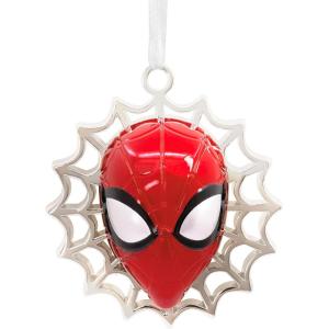 Hallmark Marvel Spider-Man Face on Web Christmas Ornament with Light(Spider-Man Metal)