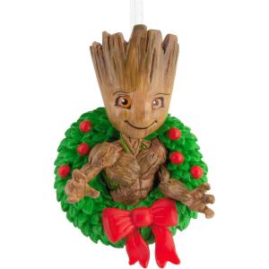 Hallmark Marvel Studios Guardians of The Galaxy Vol. 3 Rocket Christmas Ornament(Groot in Wreath)