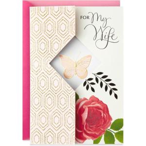 Hallmark Mothers Day Card for Wife (Wife, Mother, Warrior)(Butterfly)