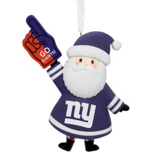 Hallmark NFL New York Giants Santa Fan Christmas Ornament, Gifts for Sports Fans