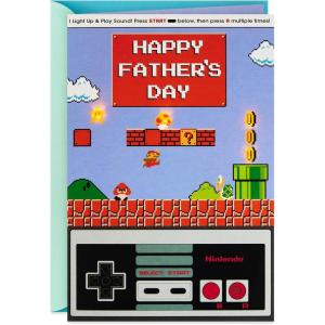 Hallmark Nintendo Fathers Day Card with Light and Sound (Classic Mario)(Classic Mario  With Sound and Light)