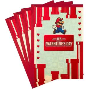 Hallmark Pack of 4 Mickey Mouse Valentines Day Cards (All the Things You Love)(Super Mario  4 Cards with Envelopes)