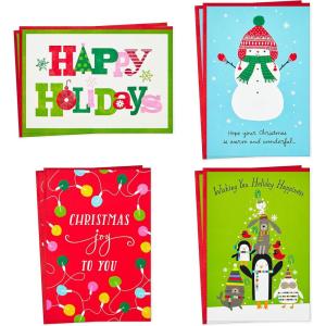 Hallmark Pack of Pokémon Christmas Cards, Pikachu Christmas Lights (4 Holiday Cards with Envelopes) (5XXH2386)(Christmas Joy  8 Cards with Envelopes)
