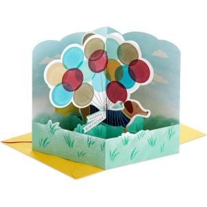 Hallmark Paper Wonder Displayable Pop Up Birthday Card (Gnomes), Model Number: 599RZW1020(Balloon Dog)