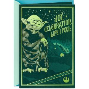 Hallmark Paper Wonder Star Wars Pop Up Birthday Card with Music (Out of this Galaxy, Plays Star Wars Theme), May the 4th(Yoda)