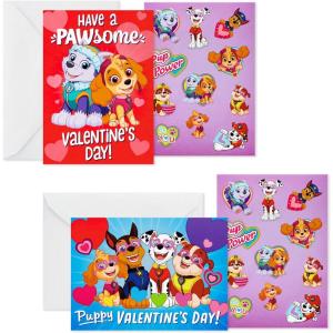 Hallmark Paw Patrol Valentines Day Cards and Stickers for Kids School (24 Classroom Valentines with Envelopes)(Paw Patrol Valentines with Stickers)