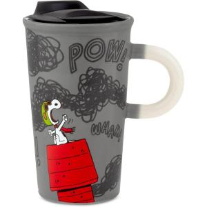 Hallmark Peanuts Sculpted Mug, 14.5 oz (Snoopy Doghouse) Gift for Mom, Dad, Fans(Gray)