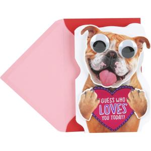 Hallmark Peanuts Valentine’s Day Sound Card for Kids (Snoopy Hug) (699VCG3007)(Dog with Googly Eyes  Valentine’s Card)