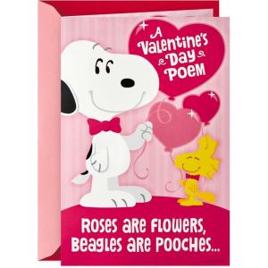 Hallmark Peanuts Valentine’s Day Sound Card for Kids (Snoopy Hug) (699VCG3007)(Snoopy Hug)