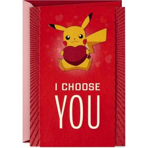Hallmark Pokémon Valentines Day Card (Pikachu, I Choose You) Anniversary Card, Love Card(Card)