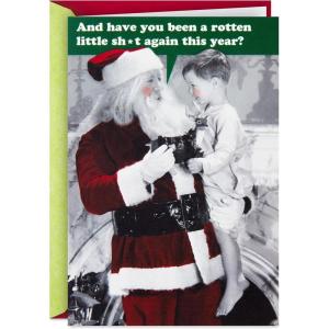 Hallmark Shoebox Funny Christmas Card (Naughty-Lister)
