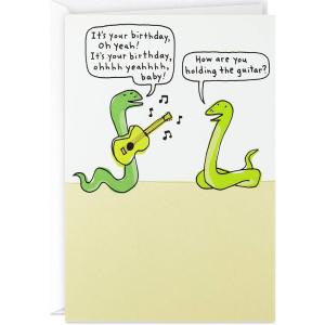 Hallmark Shoebox Funny Graduation Card (Dinosaur Commencement)(Singing Snakes)